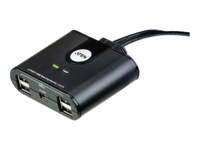 Aten Us224 2 Port USB 2.0 Peripheral Hub - Black