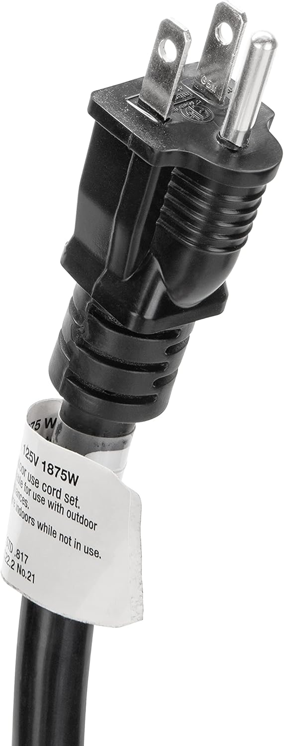 Camco 50' 15-Amp Extension Cord | Ideal for RV, Mobile Home and Household Use| Heavy-Duty (55143) Pack of 2