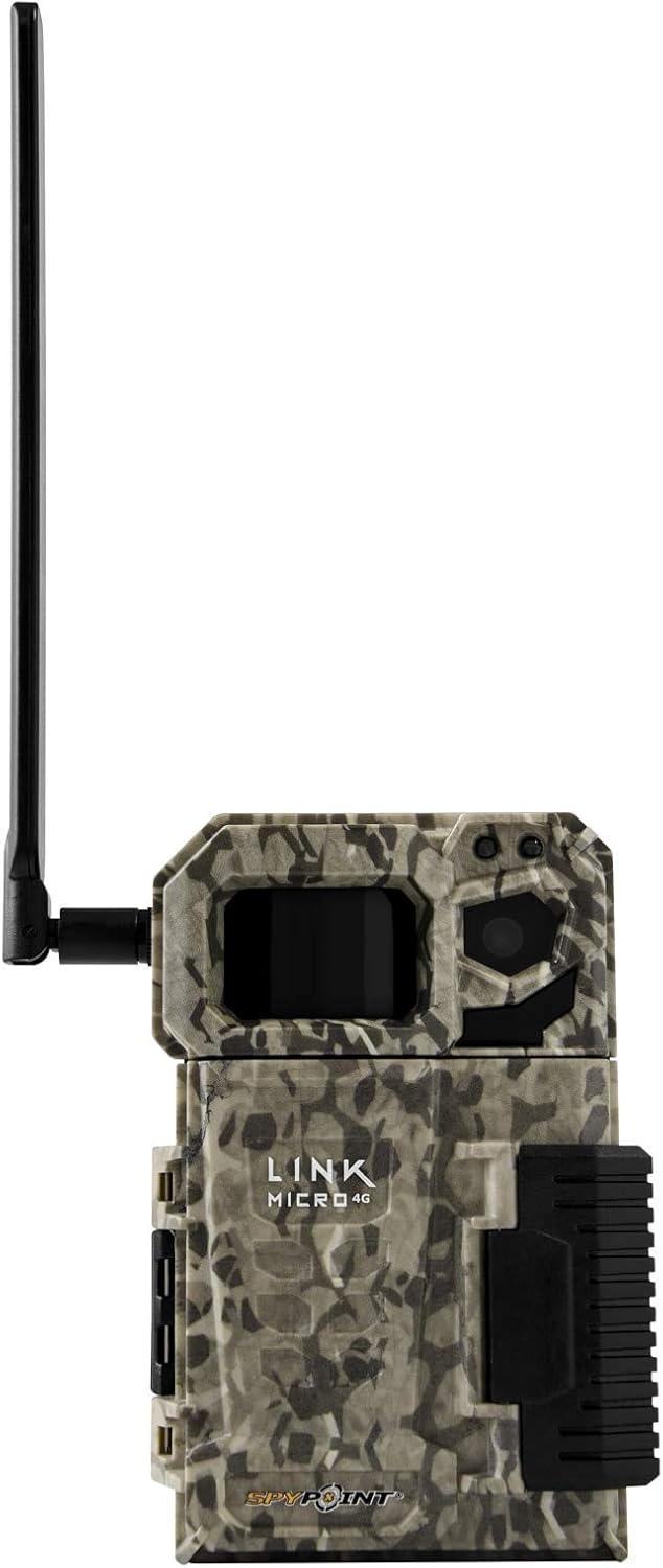 SPYPOINT Link Micro VZN Version (Smallest on The Market!) Wireless/Cellular Trail Camera, 4 Power LEDs, Fast 4G Photo Transmission w/Preactivated SIM, Fully Configurable via App
