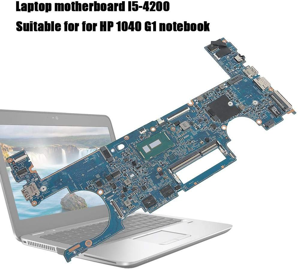 Motherboard for Laptop, I5-4200 CPU Notebook Processor Professional Teardown Motherboard PC Laptop Parts Accessory, for HP 1040 G1