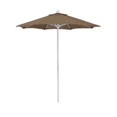Caravelle 7.5& Market Umbrella Sol 72 Outdoor Frame Color: Matted White, Fabric Color: Olefin-Terrace Sequoia