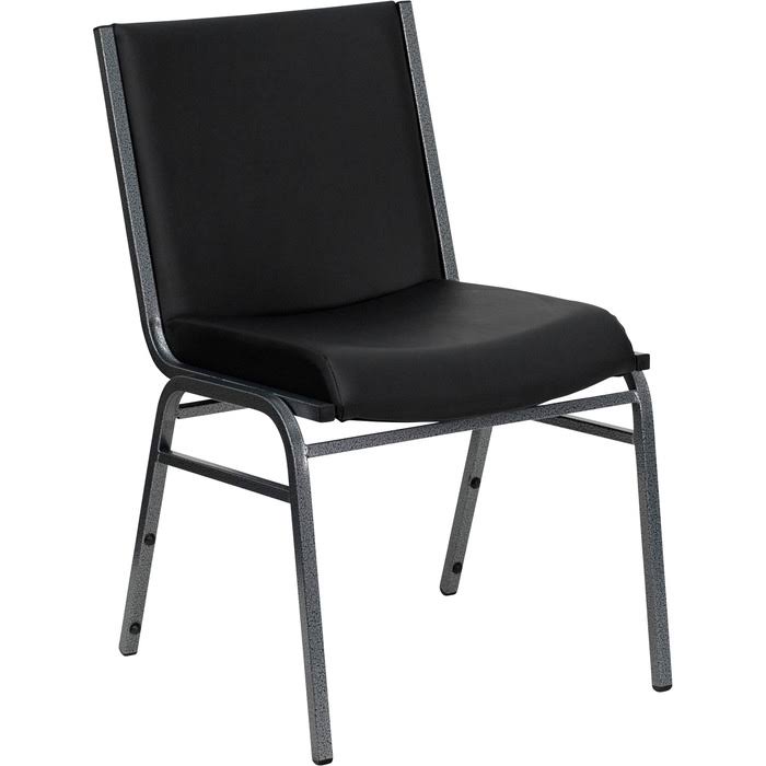 Flash Furniture - Hercules Padded Vinyl Stacking Chair- Black