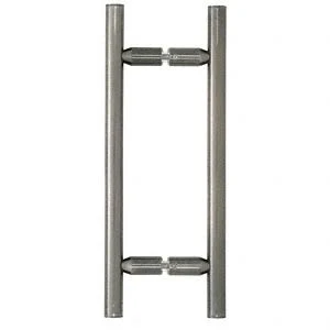 CRL Lp8x8abn Antique Brushed Nickel 8 inch Ladder Style Back-to-Back Pull Handles, Silver
