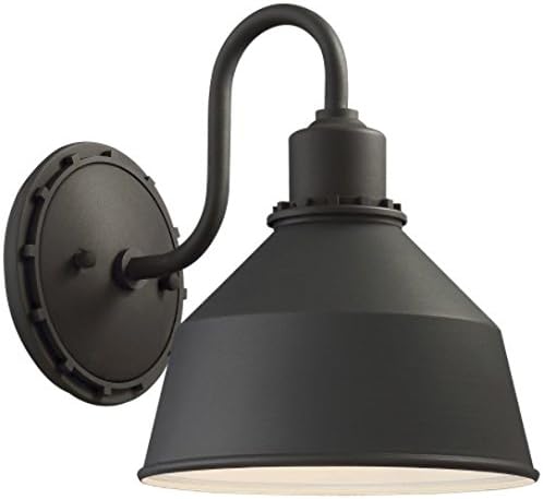 Minka Lavery Urban Industrial Outdoor Wall Light 71242-66 Mantiel Exterior Wall Lantern, 1-Light 100 Watts, Black