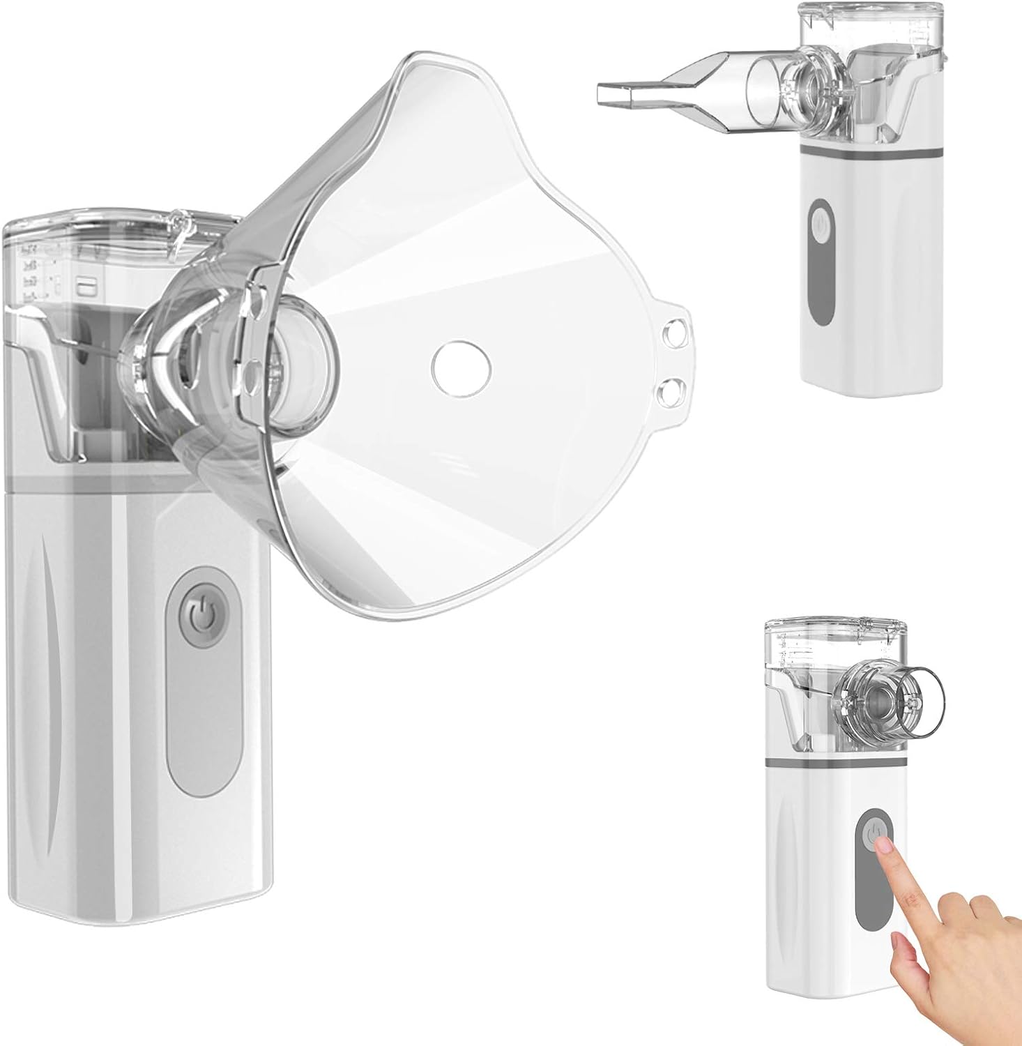 Portable Nebulizer,Handheld Nebulizer of Tiny Mist, Ultrasonic Nebulizer with Two Working Modes for Breathing Problems of Adults and Kids Pack of 2