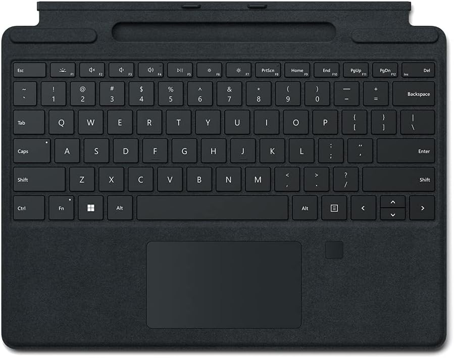 Surface Pro Signature Keyboard with Fingerprint Reader &ndash; Black