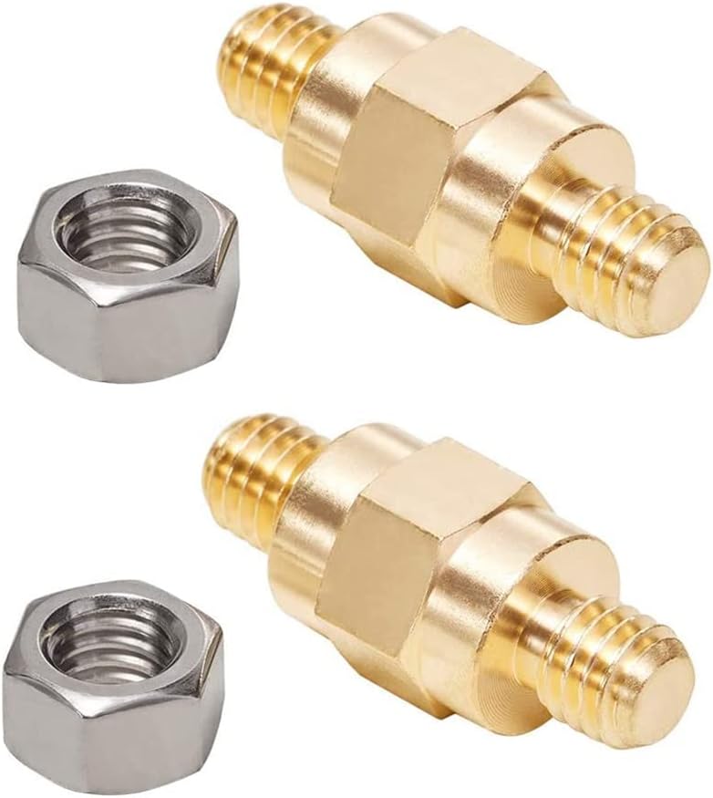 Side Post Battery Terminal Bolt Compatible with GM and Other Accessories to Battery,Standard Battery Post Stud Extender Screws 3/8 16 Stud Bolts,Pack of 2