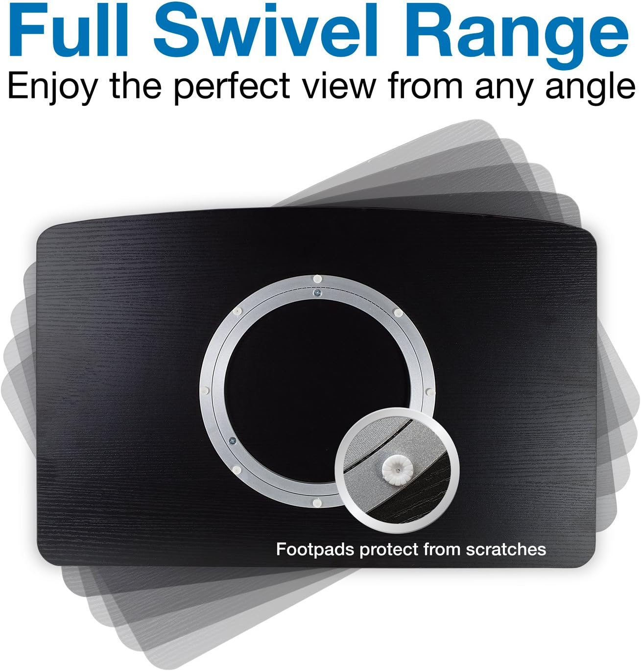 Mount-It! TV Turntable Stand, Rotating Swivel TV Base 32, 37, 40, 42, 47, and 50