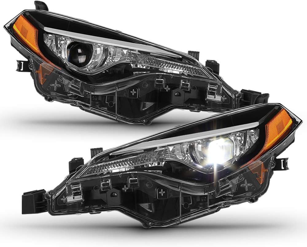 ACANII - For 2017-2018 Toyota Corolla L LE Factory OE Style Projector Headlights Headlamps Driver & Passenger Side