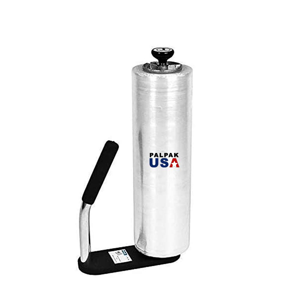 Made in USA! Industrial Strength Stretch Film Dispenser - Palpak100 Light Weight Pallet Wrapper – Tension Knob Adjustment Wrap Handle (1 Pack)