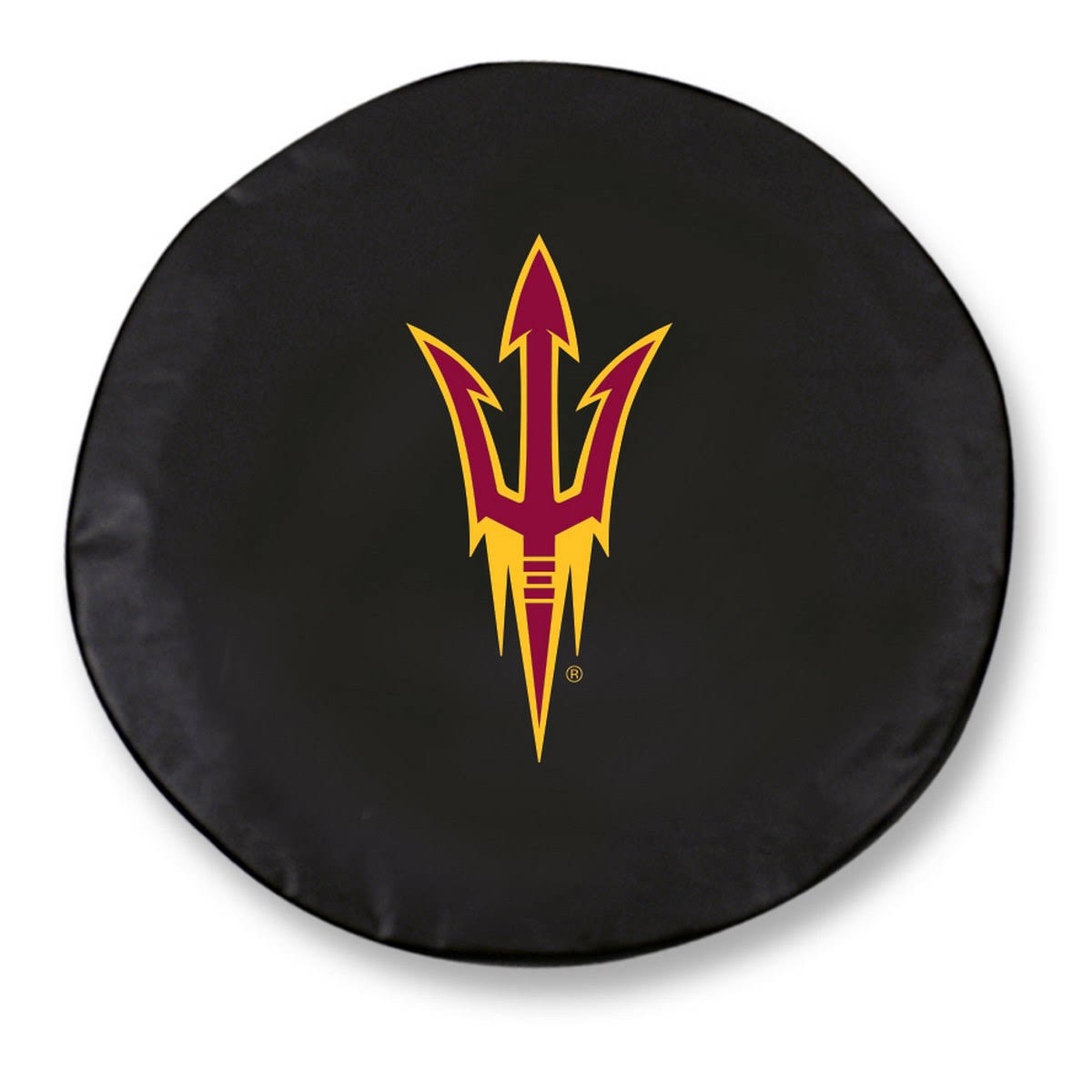 Arizona State Large Tire Cover (Black) with Pitchfork Logo