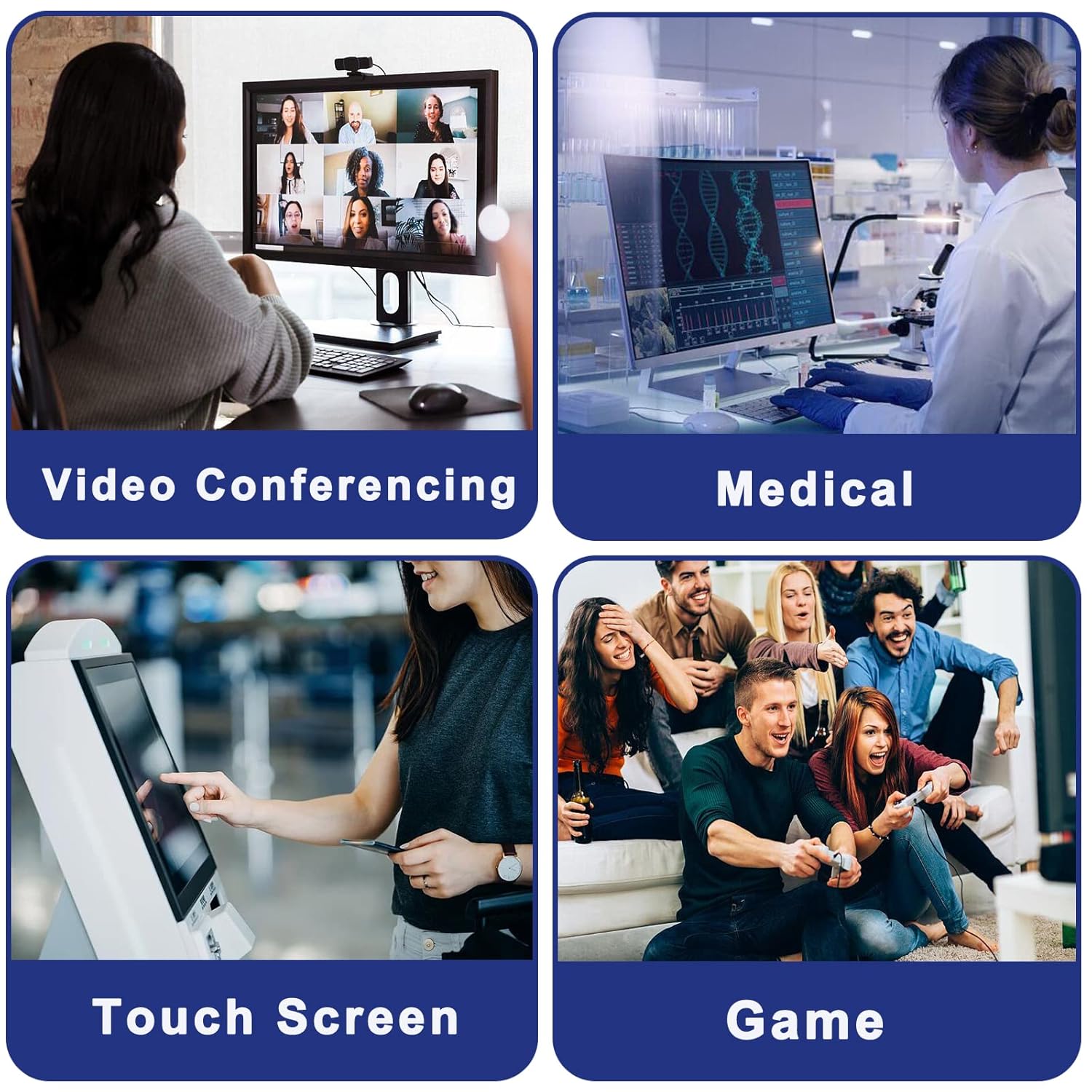 LornCeng USB Extender up to 164ft/50m Over Cat5/5e/6/7, USB Over Ethernet Extension 4 USB2.0 Ports, Industrial USB Extender Adapter Kit for Windows, MacOS, Android, Linux with DC5V/2A Power Adapter