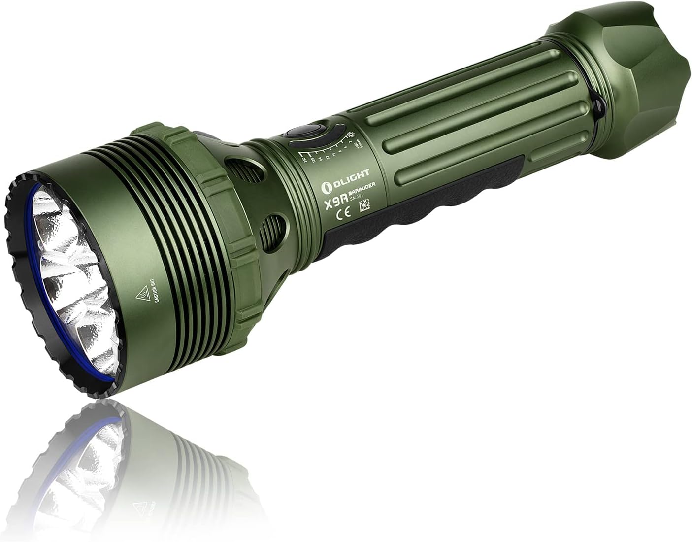 OLIGHT X9R Marauder 25000 Lumen Six High Performance LED Super Bright Rechargeable Flashlight, Search Flashlight with Rechargeable Battery Pack (OD Green)