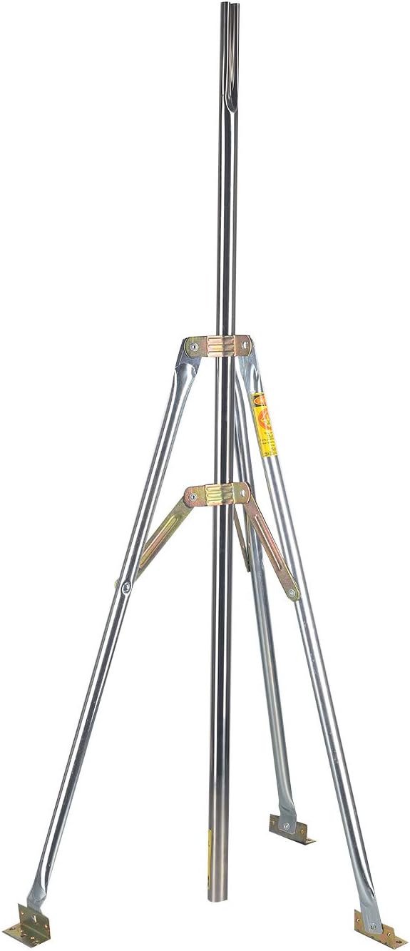 Antenna Tripod TV Antenna Mast Pole，Outdoor Antenna Mount， Heavy Duty Satellite Antenna Bracket That Can Work on Any Roof，with 39.4&rdquo; Mast
