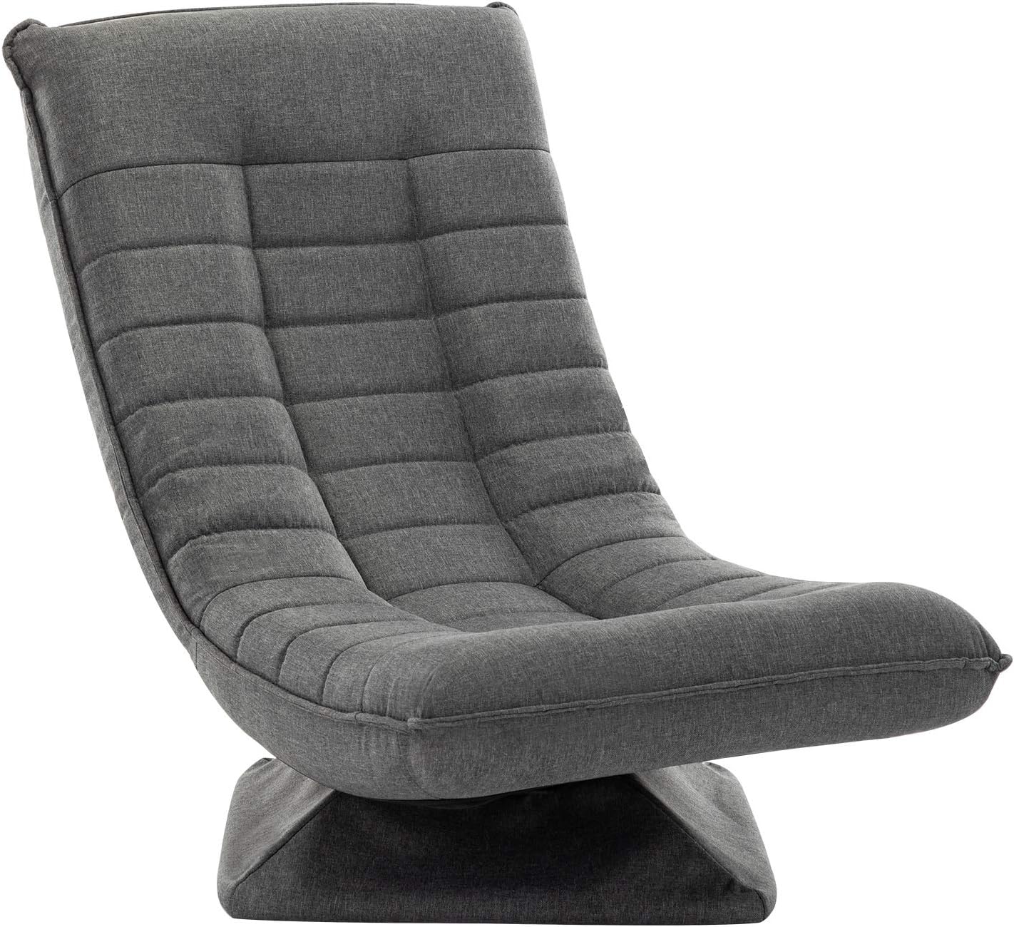 Video Gaming Chair with Folding Function, Swivel Floor Sofa Chair with Adjustable Backrest, Fabric Floor Computer Gaming Recliner for Youth and Adult. (Gray)