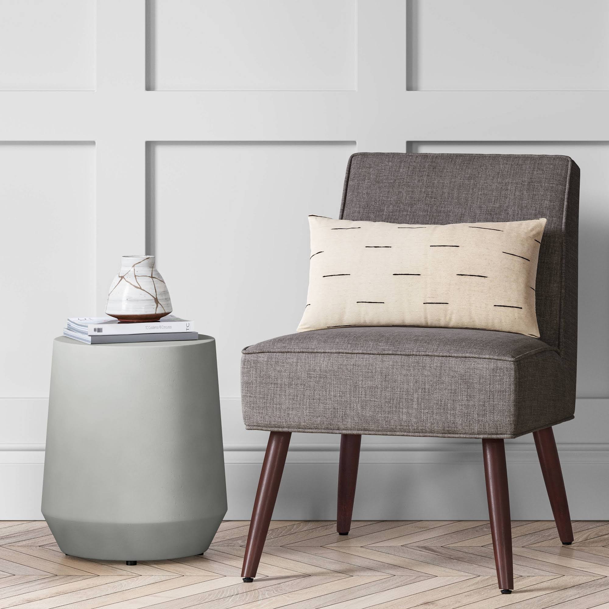 Curtis Faux Concrete Drum Accent Table - Project 62