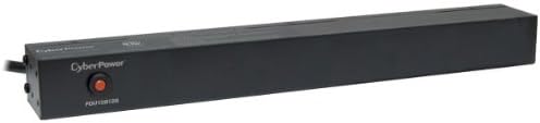 CyberPower PDU15B12R Basic PDU, 100-125V/15A, 12 Outlets, 1U Rackmount Pack of 2