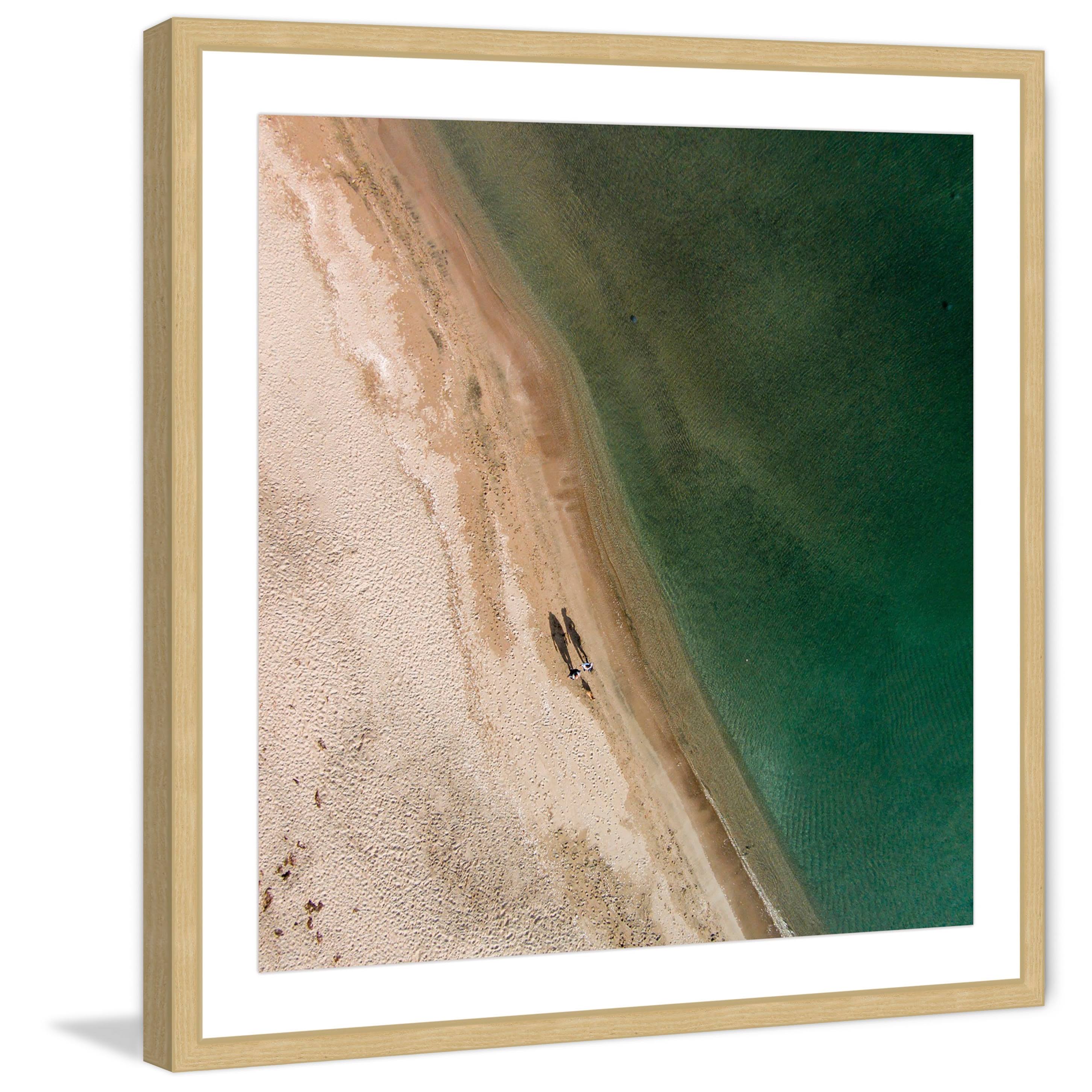 Marmont Hill - Handmade Beached Whale Framed Print - 32 x 32