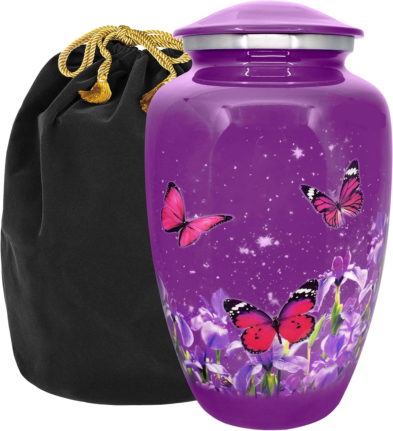 Trupoint Memorials Mystic Butterfly Adult Urn for Human Ashes - A Warm and Loving Final Resting Place for Your Loved one Lost - with Velvet Bag