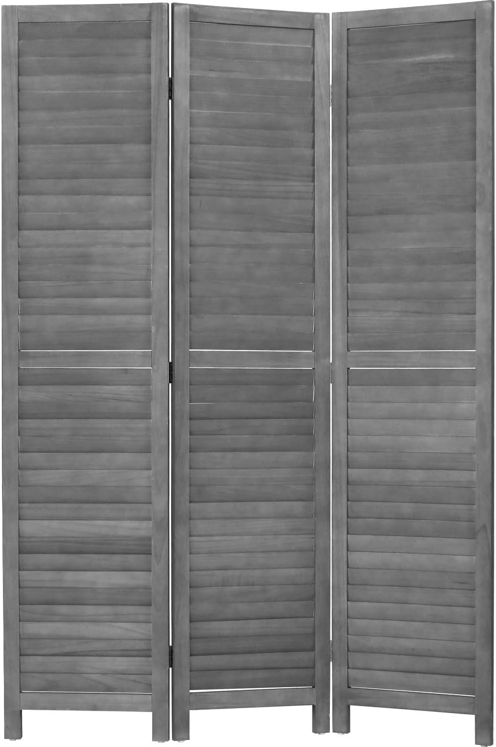 4 Panel Wood Room Divider 5.75 Ft Tall Privacy Wall Divider 68.9