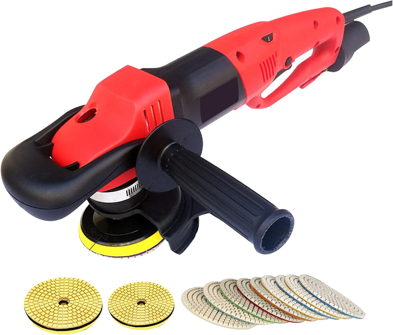 VEVOR Wet Polisher Grinder, Variable Speed 8 pcs Kit, Extra 4