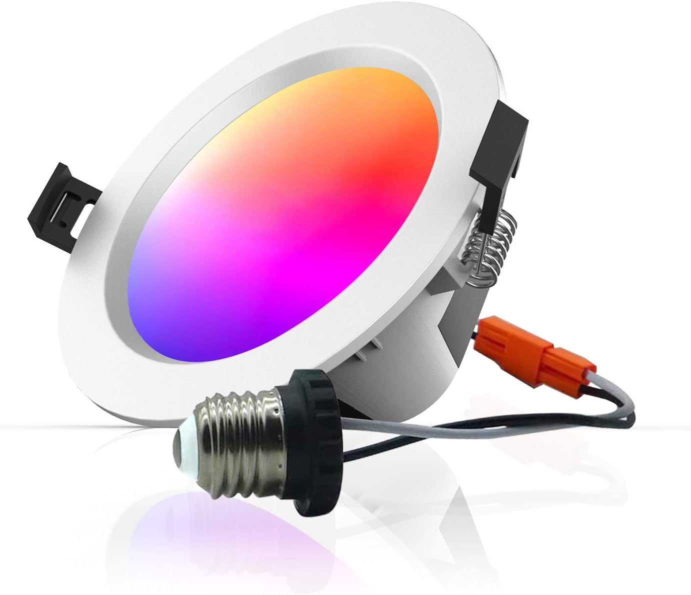 MagicLight Smart Retrofit LED Recessed Downlight, WiFi & Bluetooth 6 Inch 15W Multicolor and White Smart Downlight with Remote, Compatible with Alexa and Google Home, 20 Pack