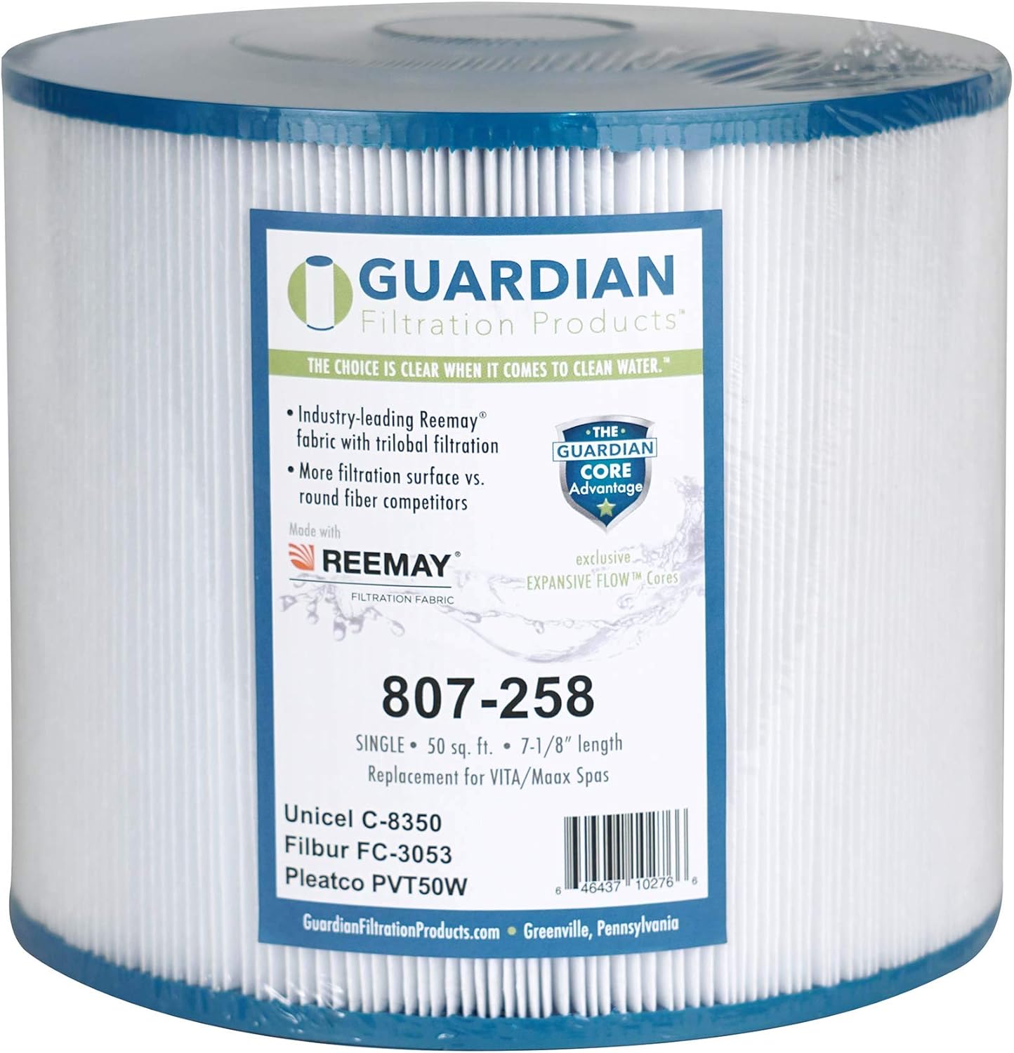 Guardian Pool Spa Filter Replaces Pleatco Pvt50W UnicelC-8350 FC-3053 Leisure Bay Maxx Vita Spas… Pack of 2