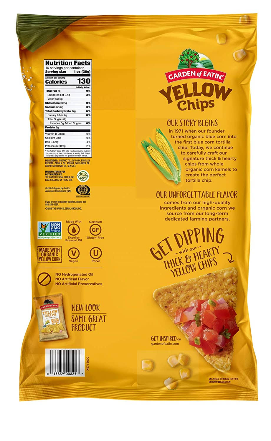 Garden of Eatin Yellow Corn Tortilla Chips 16 Ounce Pack of 12