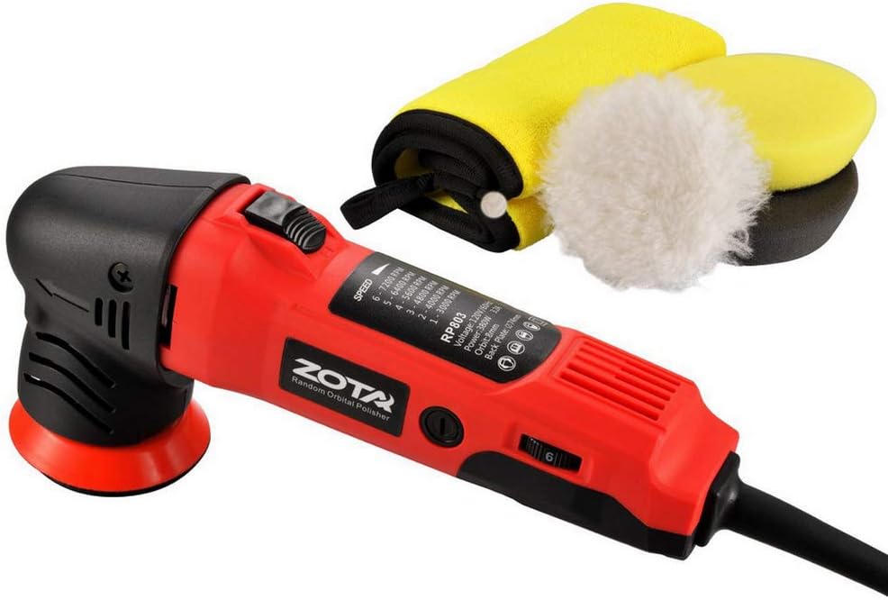 ZOTA Oribtal Polisher, 3 inch Dual Action Polisher with 13.1 feet Cord, Mini Polisher Kit and Polisher for Car Detailing. Pack of 2