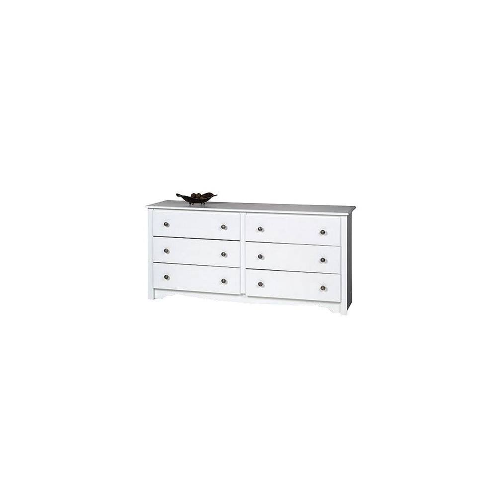 Prepac Monterey 6-Drawer Dresser - White