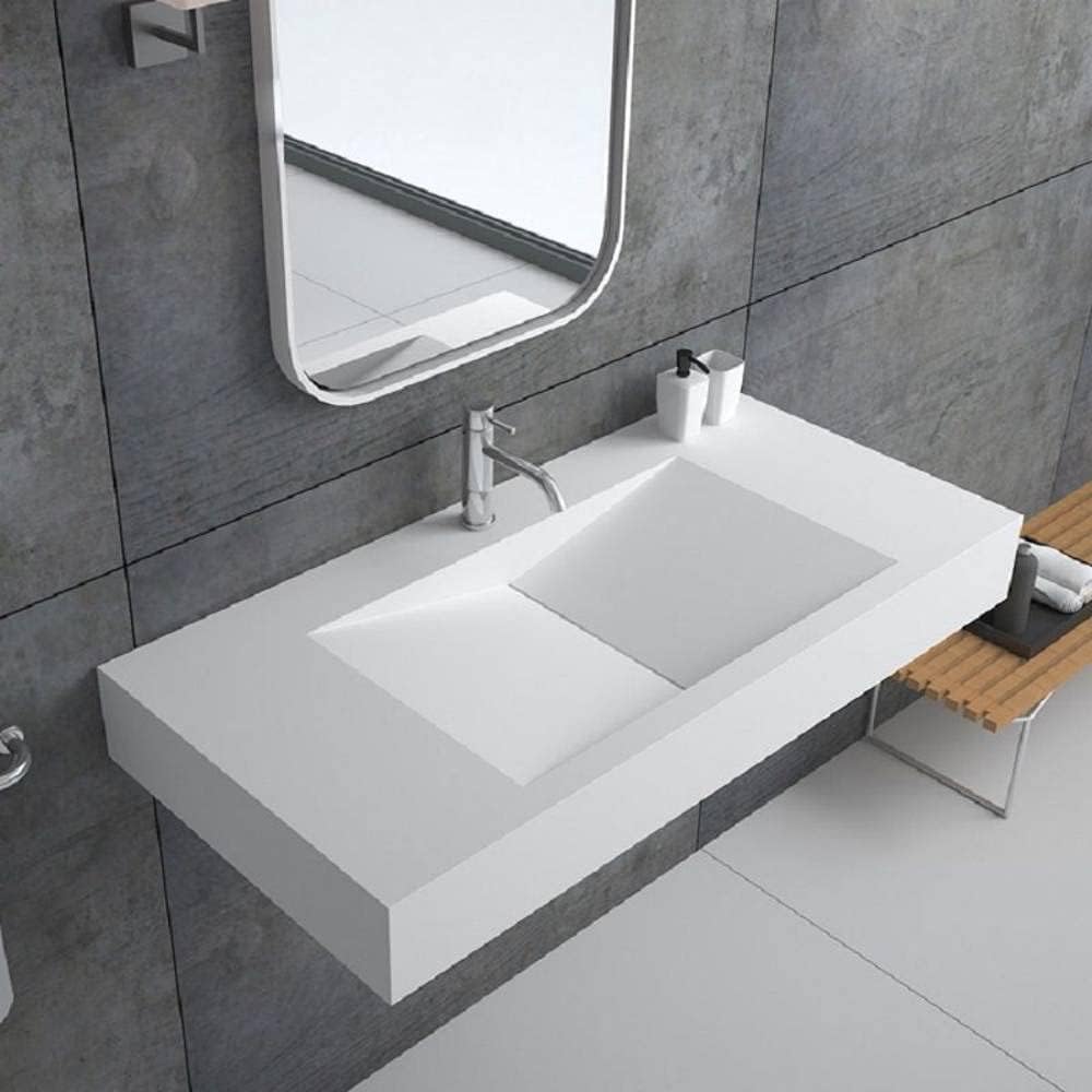 Weibath 35 Inch Wall-Mount Rectangular Floating Sink 35