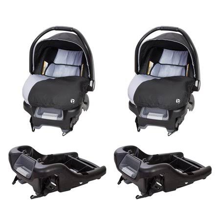 Baby Trend Ally Adjustable 35 Pound Infant Baby Car Seat and Car Bases (2 Pack)