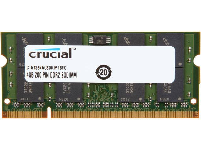 Crucial - CT51264AC800 - 4GB 200-Pin Sodimm DDR2