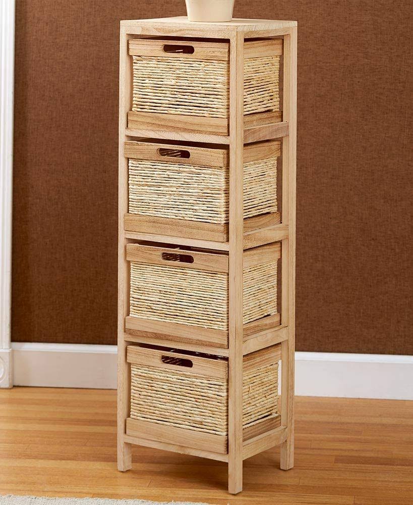 The Lakeside Collection Rope Accent Storage Tower- Natural