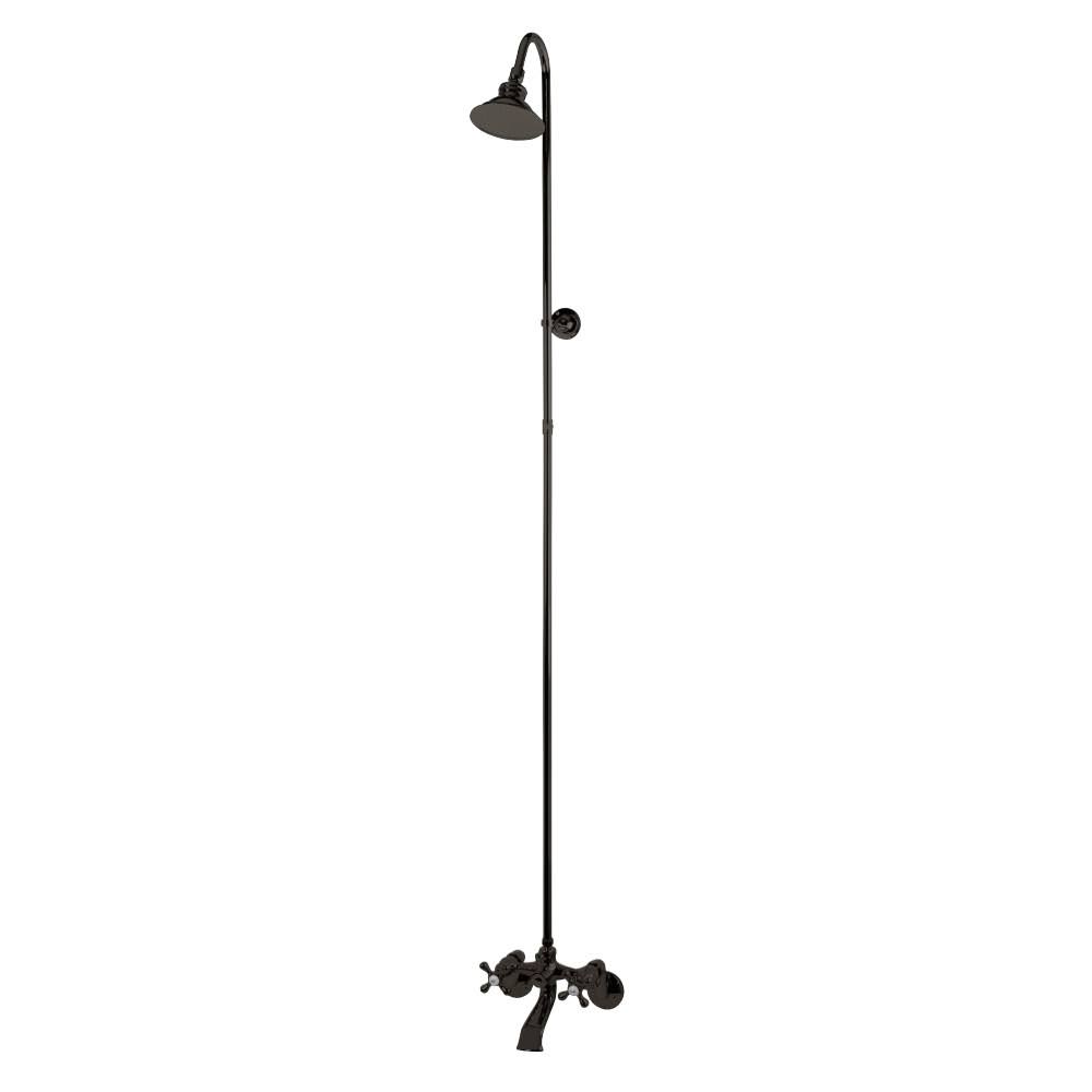 Kingston Brass CCK2675 Vintage Wall Mount Clawfoot Tub u0026 Shower Package Oil Rubbed Bronze