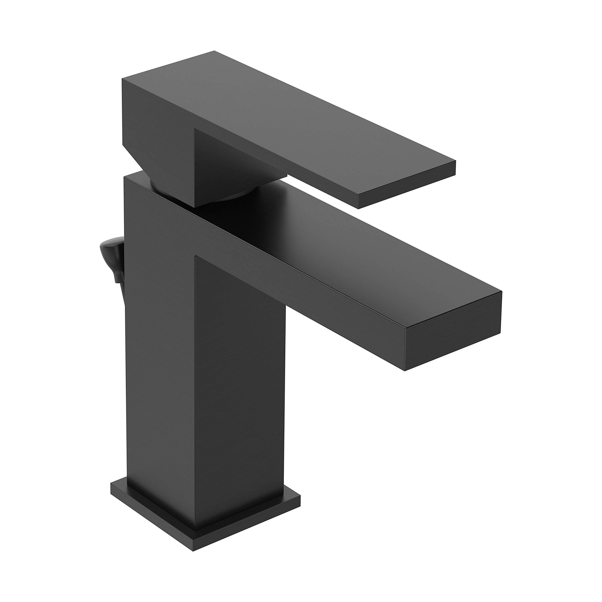 Symmons Duro Single Hole Single-Handle Bathroom Faucet with Drain Assembly in Matte Black (1.0 GPM)