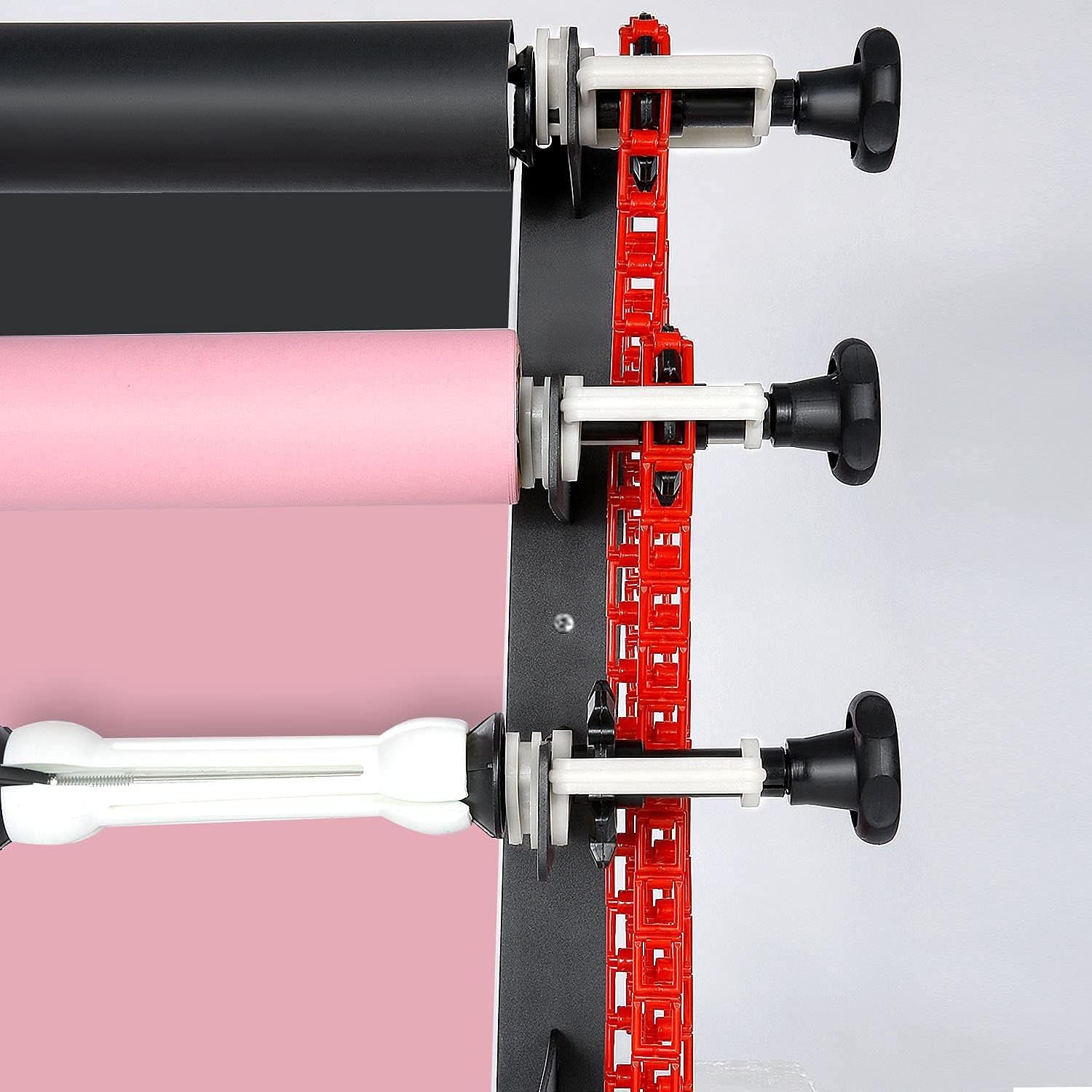 Bimiti Background Stand 4 Roller Wall Mounting Manual Background Support System for Photography, Including Two(2) Four-fold Hooks, Eight(8) Expand Bars, Four(4) Chains