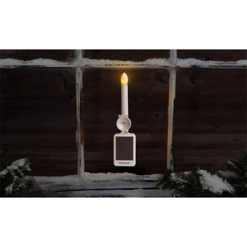 Solar Powered LED Flameless Window Candles - 2, 4, 10, or 18 Pack