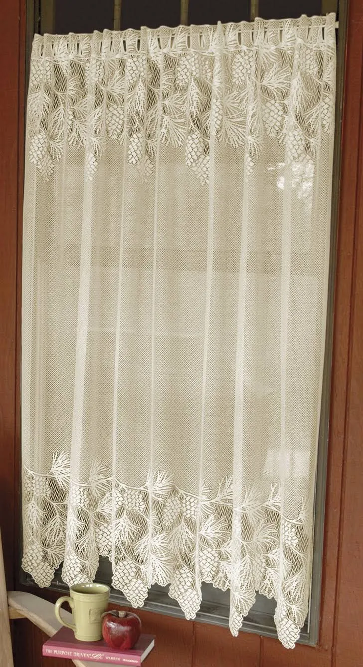 Heritage Lace Woodland Panel White / 84 inch