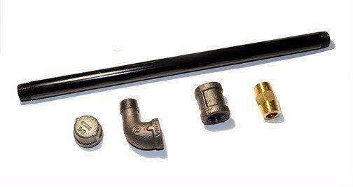 HPC Angled Black Steel GAS Log Lighter Kit, 24 inch, Propane