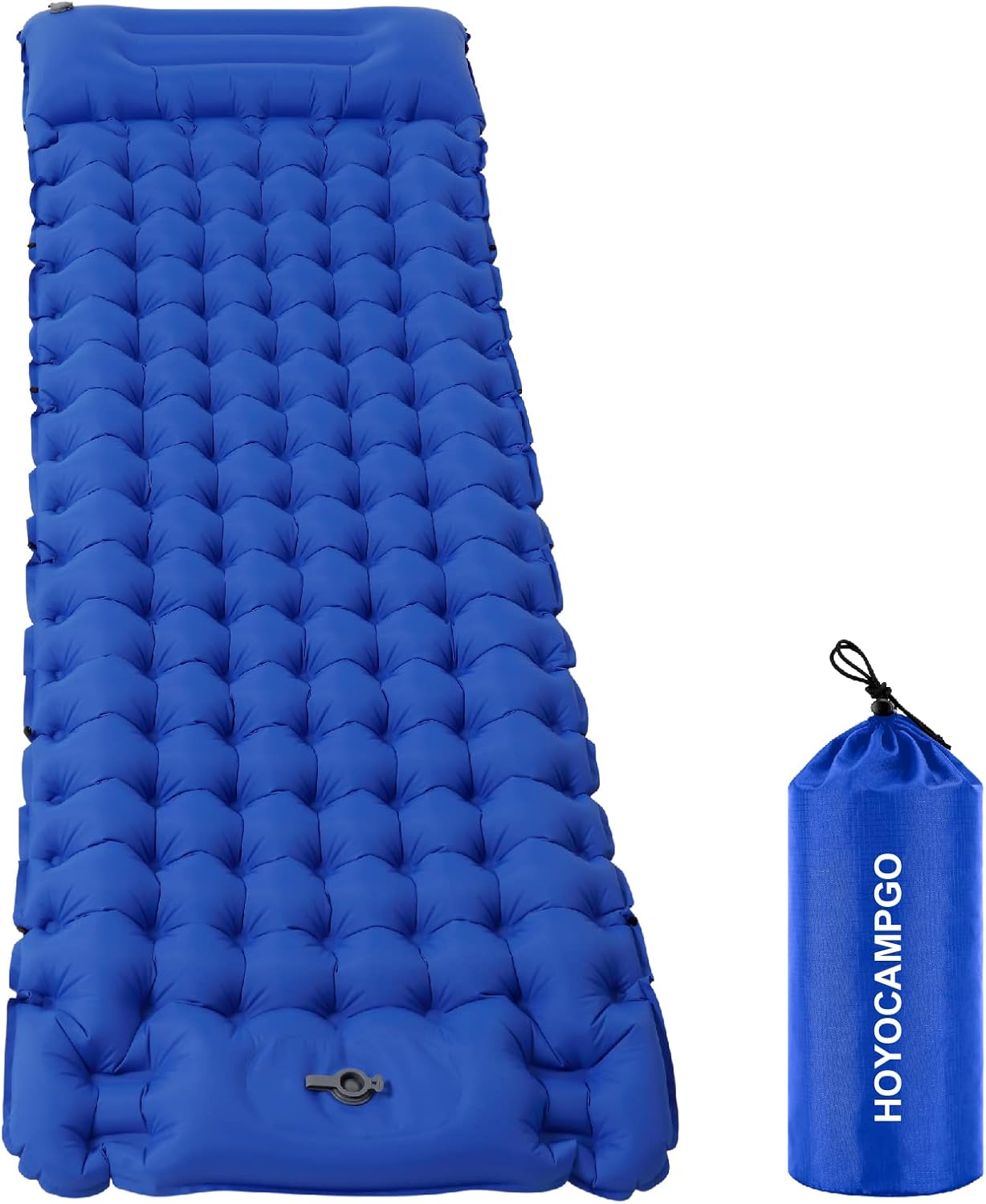 Sleeping Pad Camping Pad Inflatable Sleeping Mat with Built-in Pump, Foot Press Extra Thick Durable Ultralight Camping Mat with Pillow for Backpacking, Traveling, Hiking