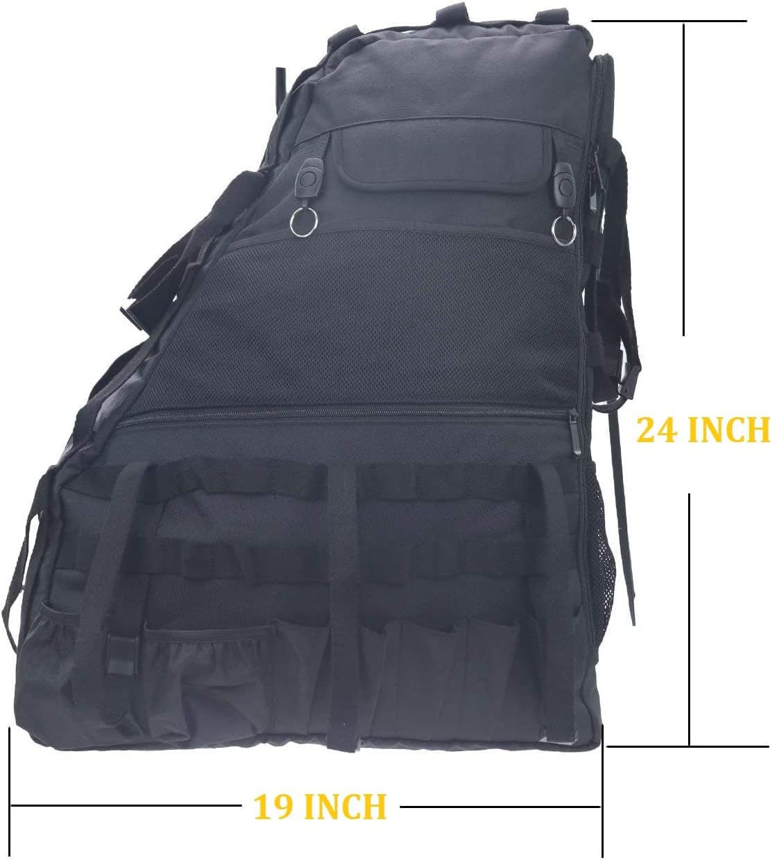 Roll Bar Storage Bag Cargo Cage with Multi-Pockets Organizers Saddlebag Tool Kits Holder Bags Compatible with Jeep Wrangler Accessories JK TJ JL & Unlimited 2007~2021 4 Doors (Pack of 2)