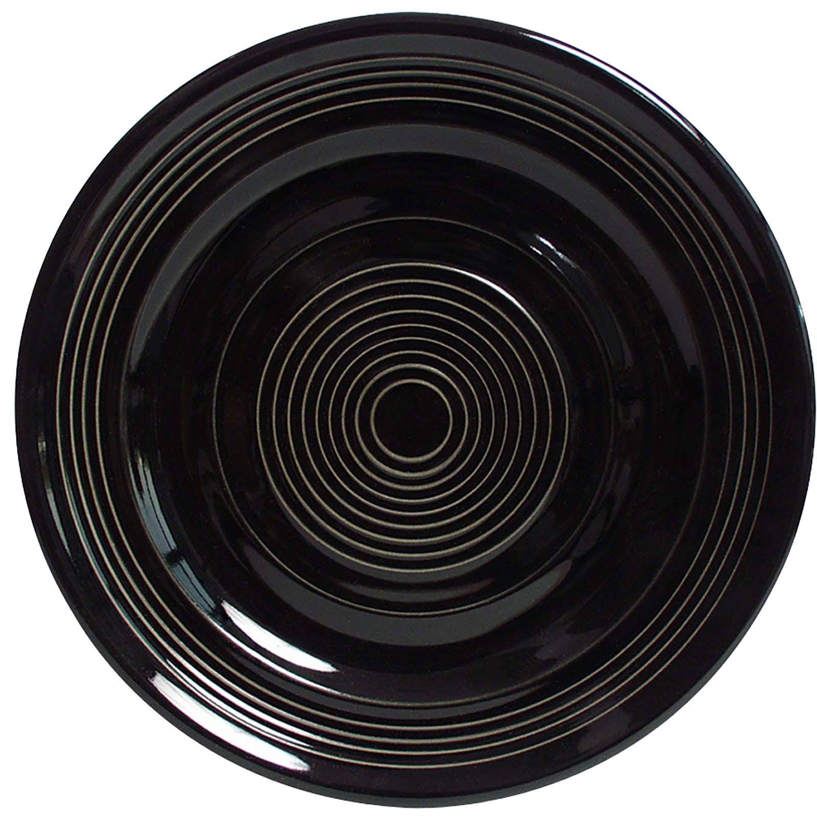 Tuxton China CBA-120 12 in. Plate - Black - 6 Pcs