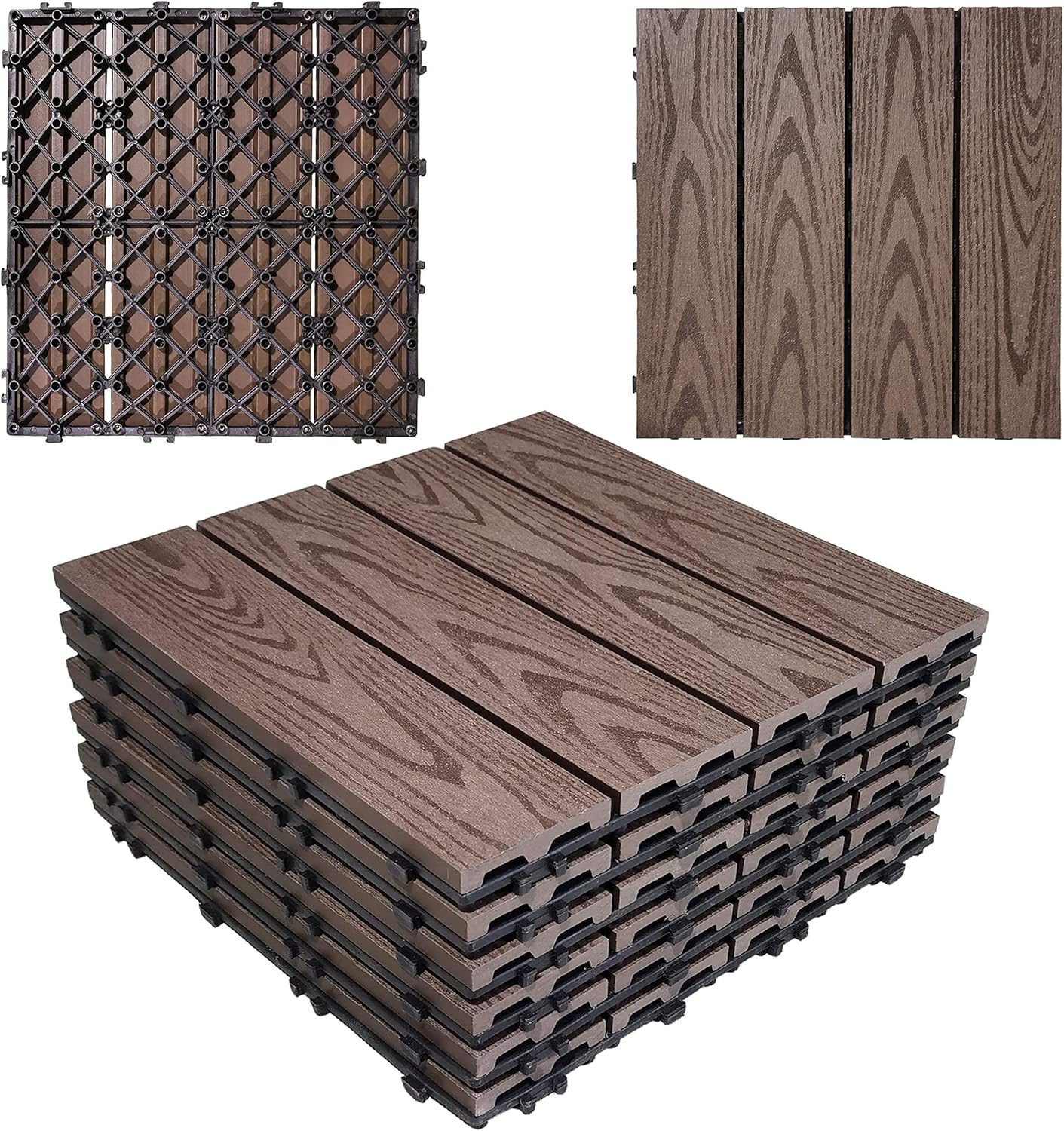 Kaerott 6 Pack Interlocking Deck Tiles 12