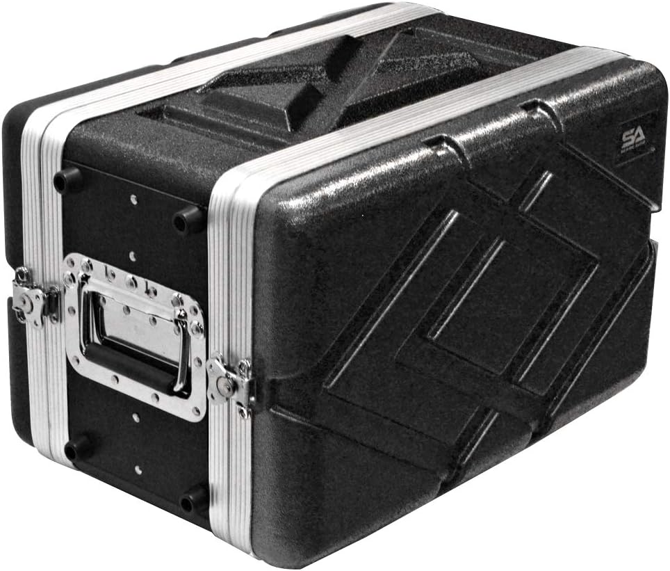 Seismic Audio - SALWR6S - Lightweight 6 Space Compact ABS Rack Case - 6U PA DJ Amp Effects Shallow Rack Case