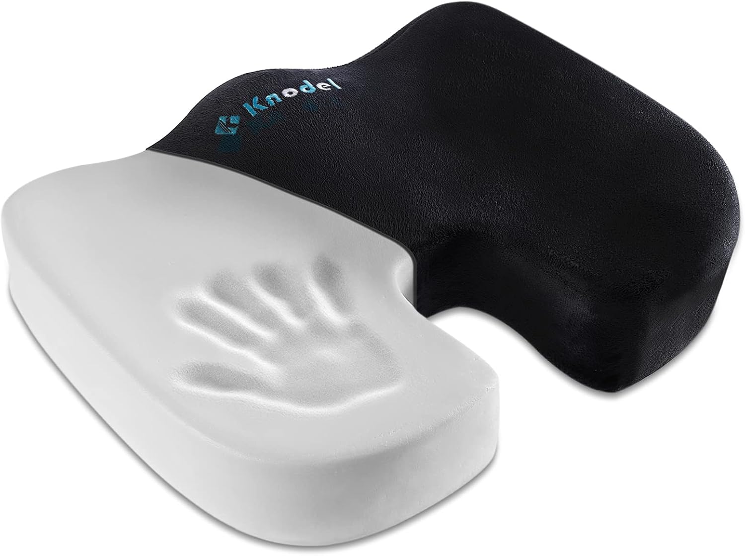 Knodel Seat Cushion, Seat Cushion for Office Chair, Non-Slip Office Chair Cushion, Perfect for Back, Coccyx & Tailbone Pain Relief (Black)