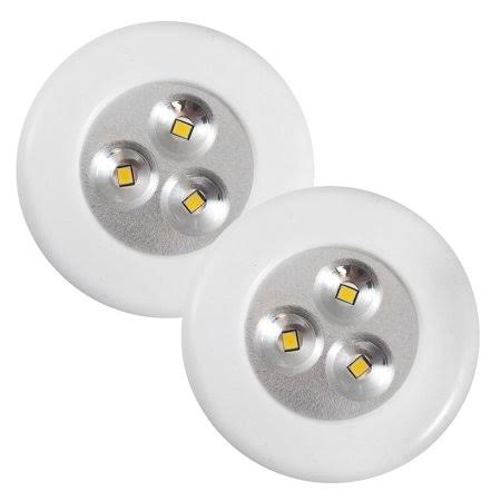 Amertac 75221 Westek Utility Puck Light LED White 2 Pack (Case of 4)