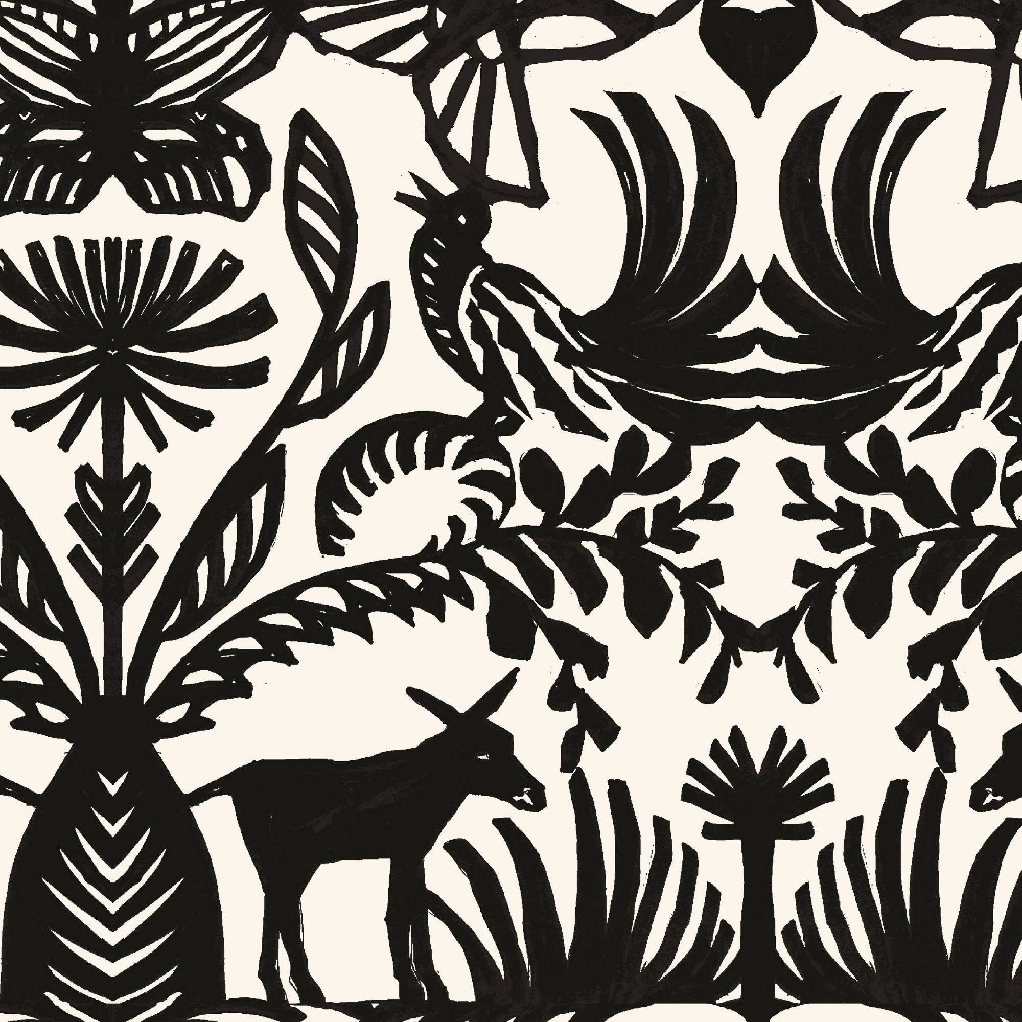 Opalhouse Poppy Ottoman Black u0026 White Animal Print