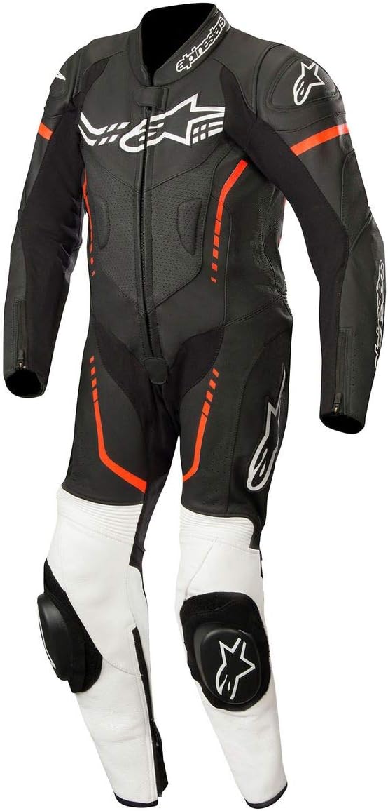Alpinestars Youth GP Plus Cup Leather Motorcycle Riding Suit, Black/White/Red/Yellow, 140