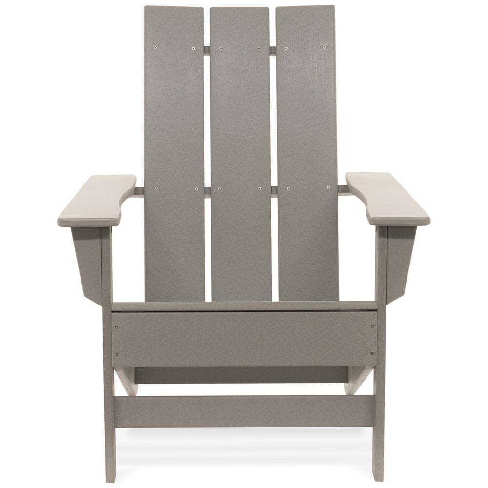 DuroGreen Aria Light Gray Recycled Plastic Modern Adirondack Chair